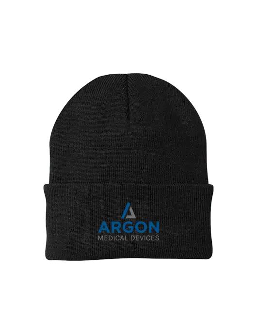 Black Knit Cap w/Argon Medical Devices Logo