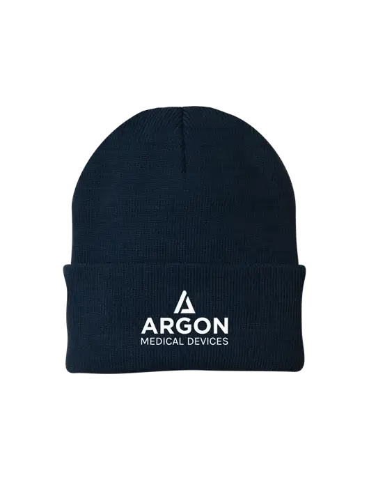 Navy Knit Cap w/Argon Medical Devices Logo