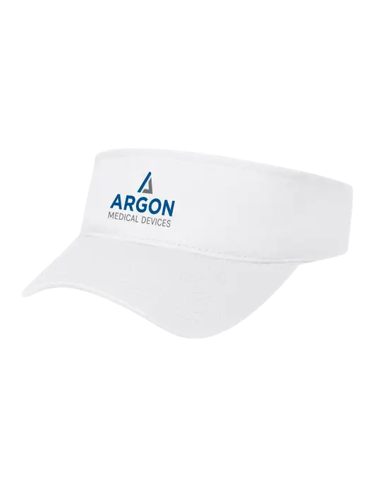 White Cap Visor w/Argon Medical Devices Logo