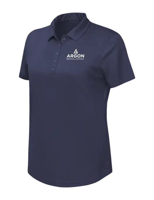 Callaway Womens Birdseye Navy Polo w/Argon Medical Devices Logo