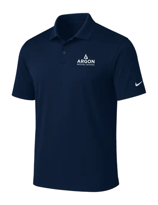 NIKE Navy Victory Solid Polo w/Argon Medical Devices Logo