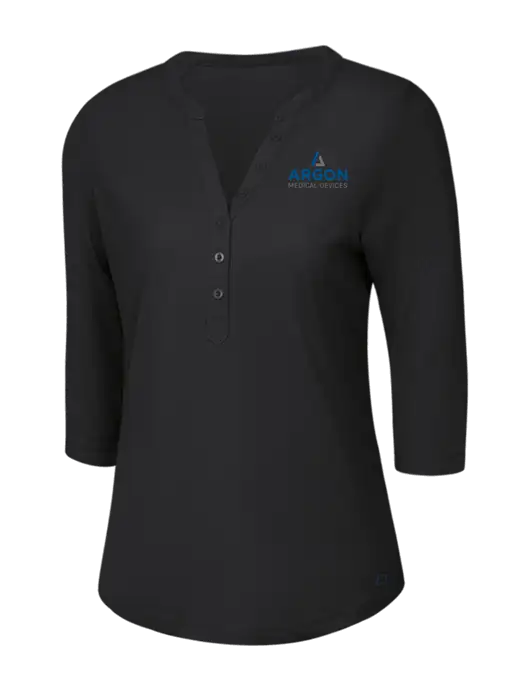 OGIO Blacktop Jewel Henley w/Argon Medical Devices Logo