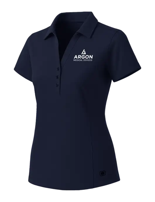 OGIO Womens Navy ONYX Polo w/Argon Medical Devices Logo