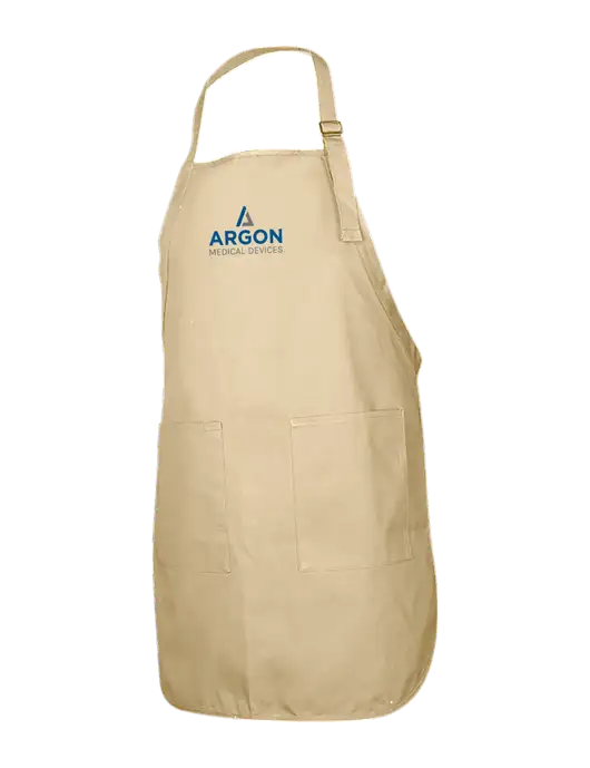 Full-Length Stone Apron With Pockets w/Argon Medical Devices Logo