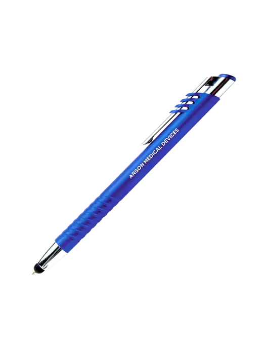Schirhart Blue Stylus Pen - Blue Ink w/Argon Medical Devices Logo