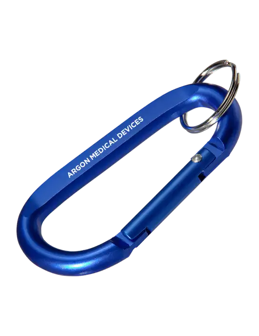 Blue Carabiner & Key Ring w/Argon Medical Devices Logo