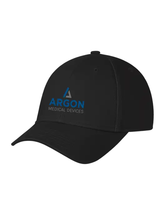 Black Structured Cap Hook & Loop w/Argon Medical Devices Logo
