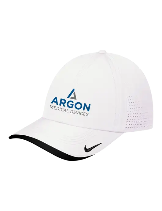 Nike White/Black Dri-FIT Perforated Performance Cap w/Argon Medical Devices Logo