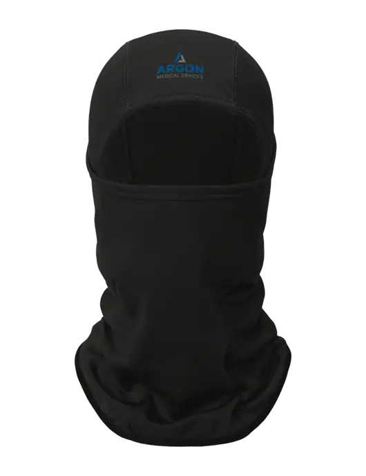 Black CornerStone Smooth Fleece Face Mask w/Argon Medical Devices Logo