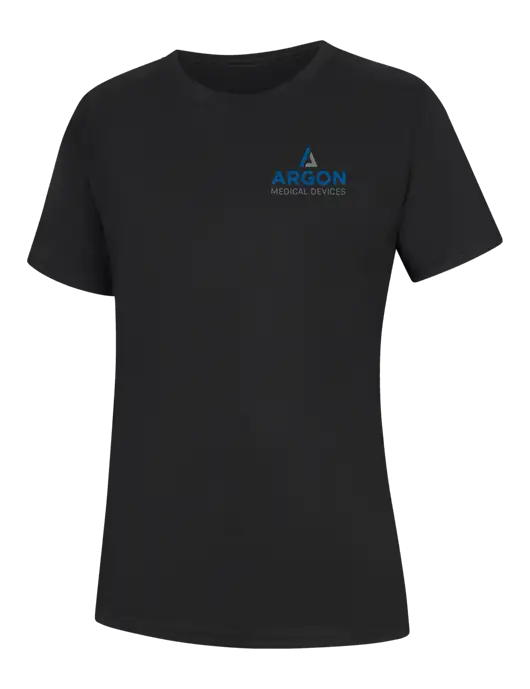 Womens Black Core Blend Tee w/Argon Medical Devices Logo