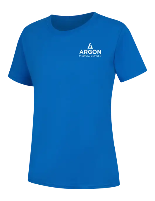 Womens Royal Blue Core Blend Tee w/Argon Medical Devices Logo